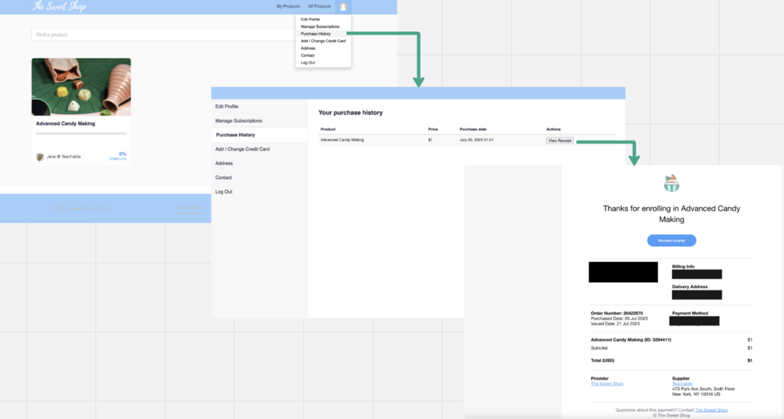 Student Receipt Software Student Receipts - Teachable changelog