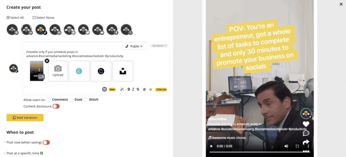 Disclose Commercial Content On Tiktok рџ ј Socialbee Changelog Disclose Commercial Content On Tiktok рџ ј Socialbee Changelog