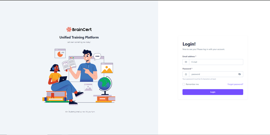 Customize Your Login Page with New Header/Footer Toggle! - BrainCert ...
