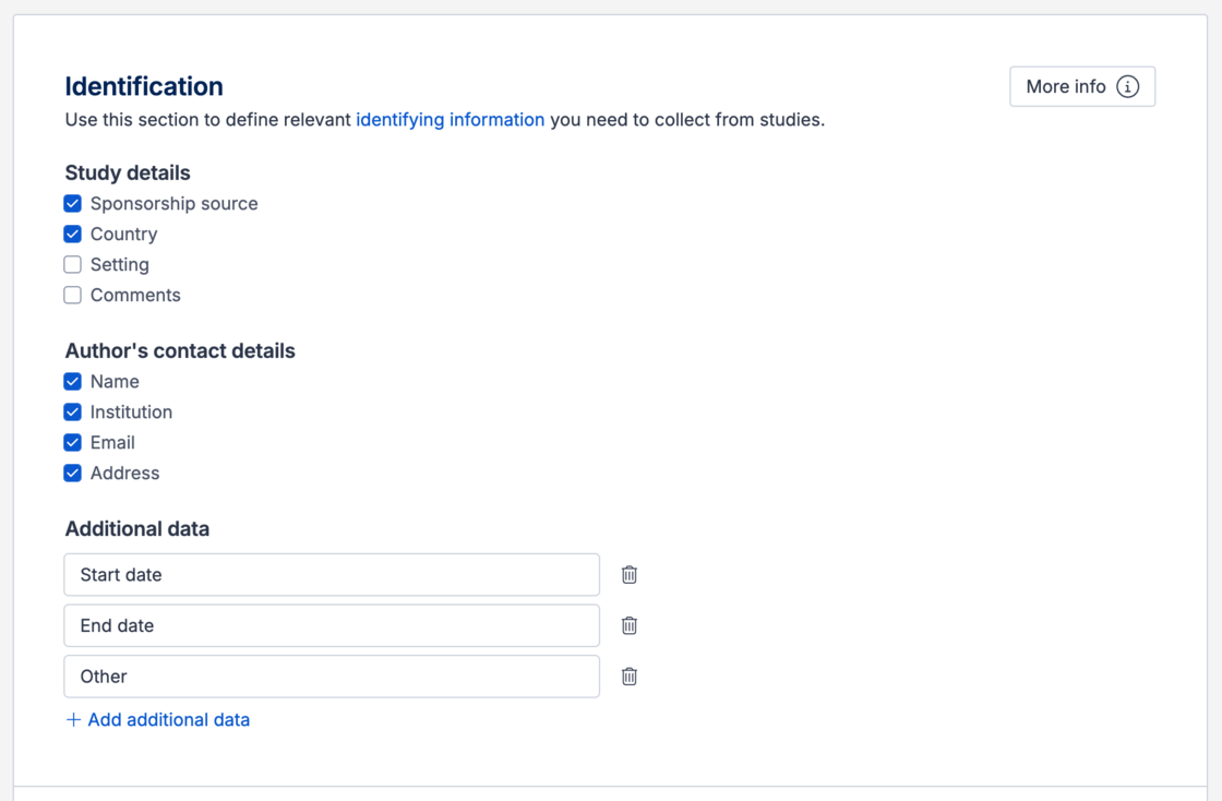 You can now remove unwanted identification fields in Extraction 1 ...