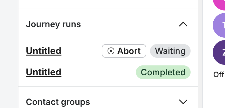 Journey update: ability to cancel runs from the Inbox screenshot 1