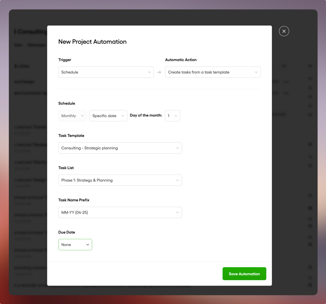 Schedule task templates into the future - Bonsai updates