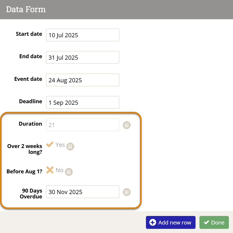 Use dates in data table column formulas - DevResults release notes