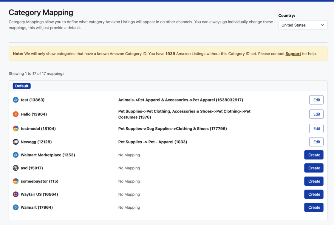 Category Mapping — Redesigned Page - reflector updates