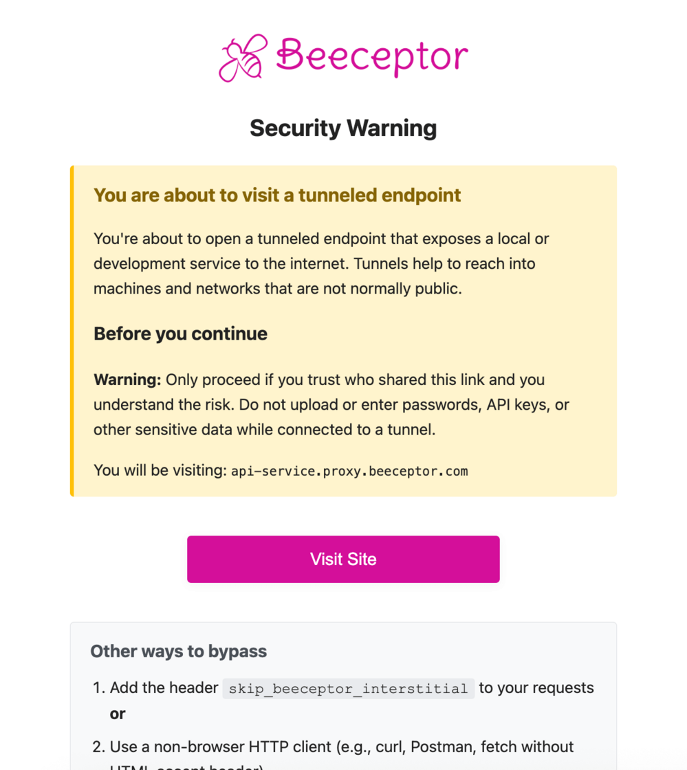Local Tunnel - Phishing Protection Added
