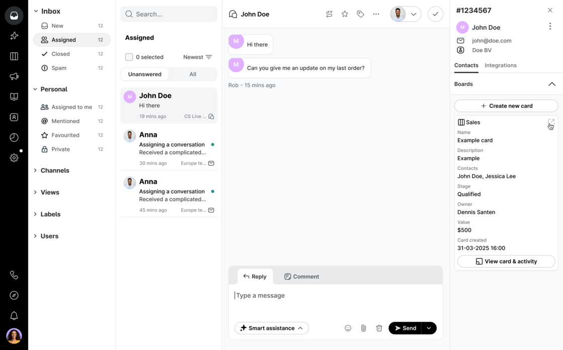 See any Card from boards in your Inbox screenshot 1