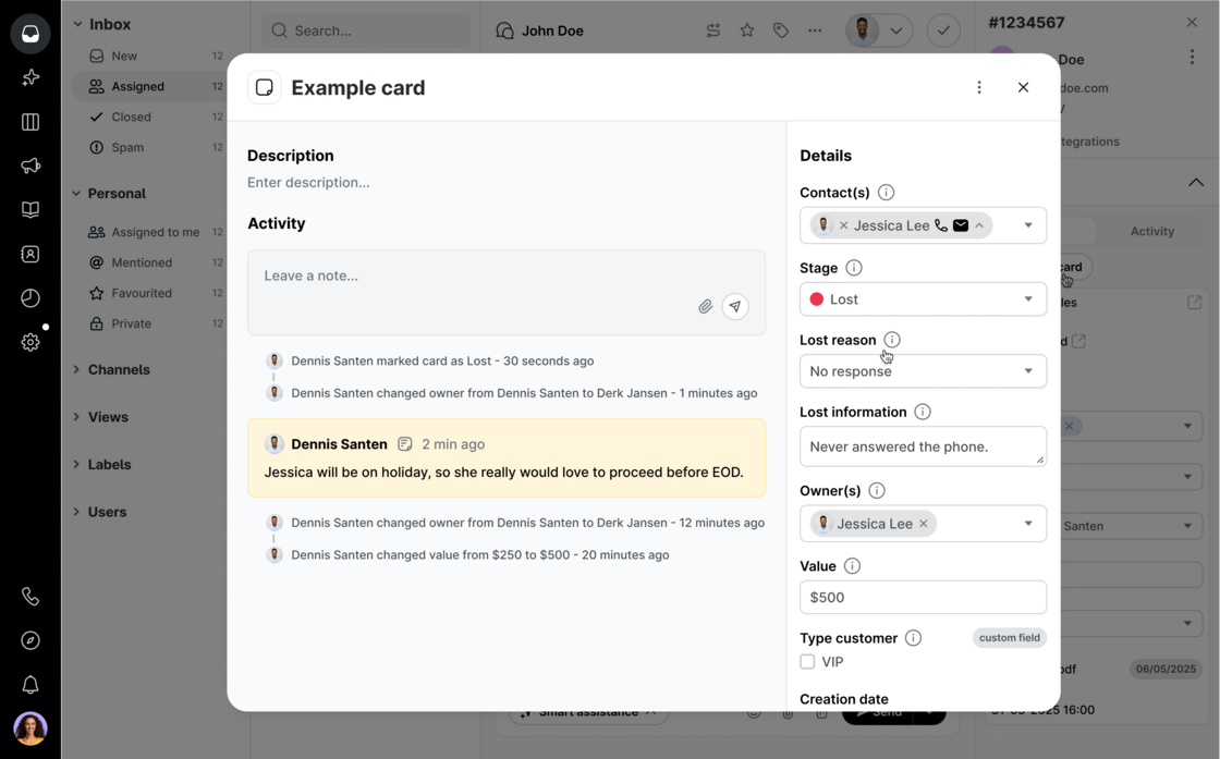 See any Card from boards in your Inbox screenshot 2