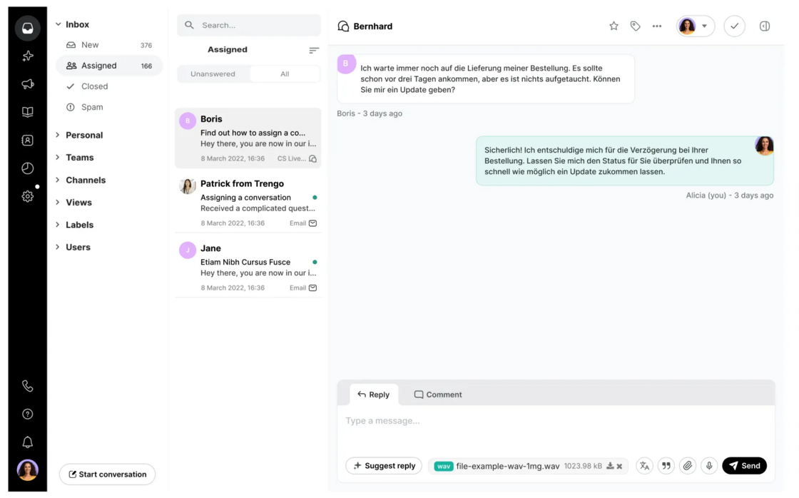 Record & send voice messages on WhatsApp and other messaging channels screenshot 2